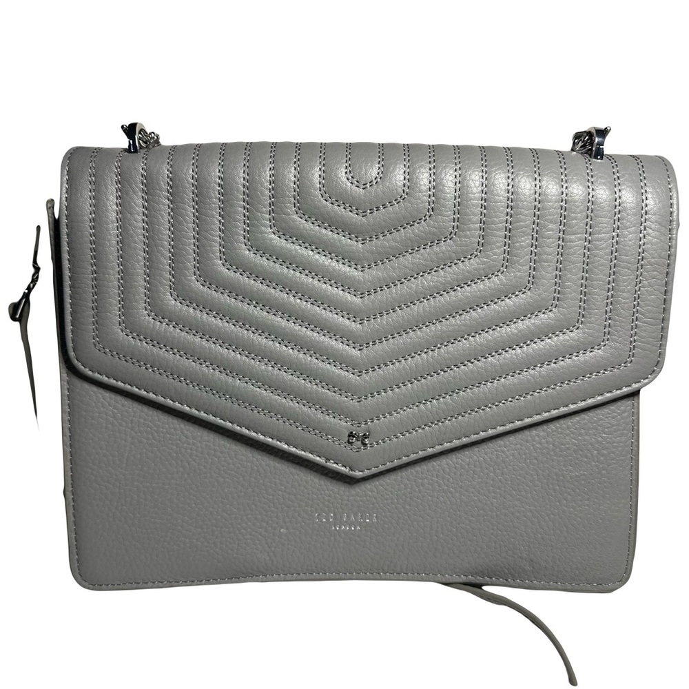 Ted Baker Silver Quilted Crossbody Bag